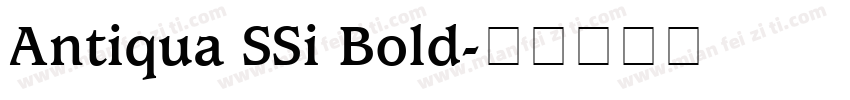 Antiqua SSi Bold字体转换